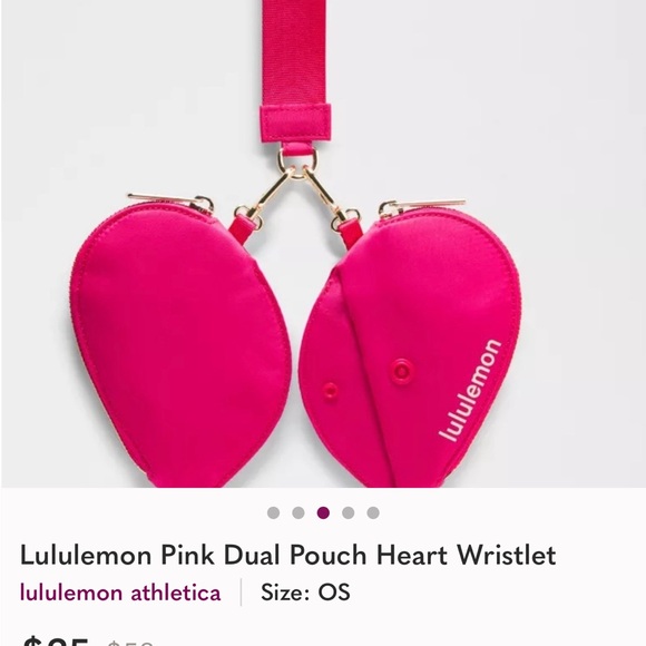 lululemon athletica Fuchsia Heart Wristlet - Picture 4 of 4